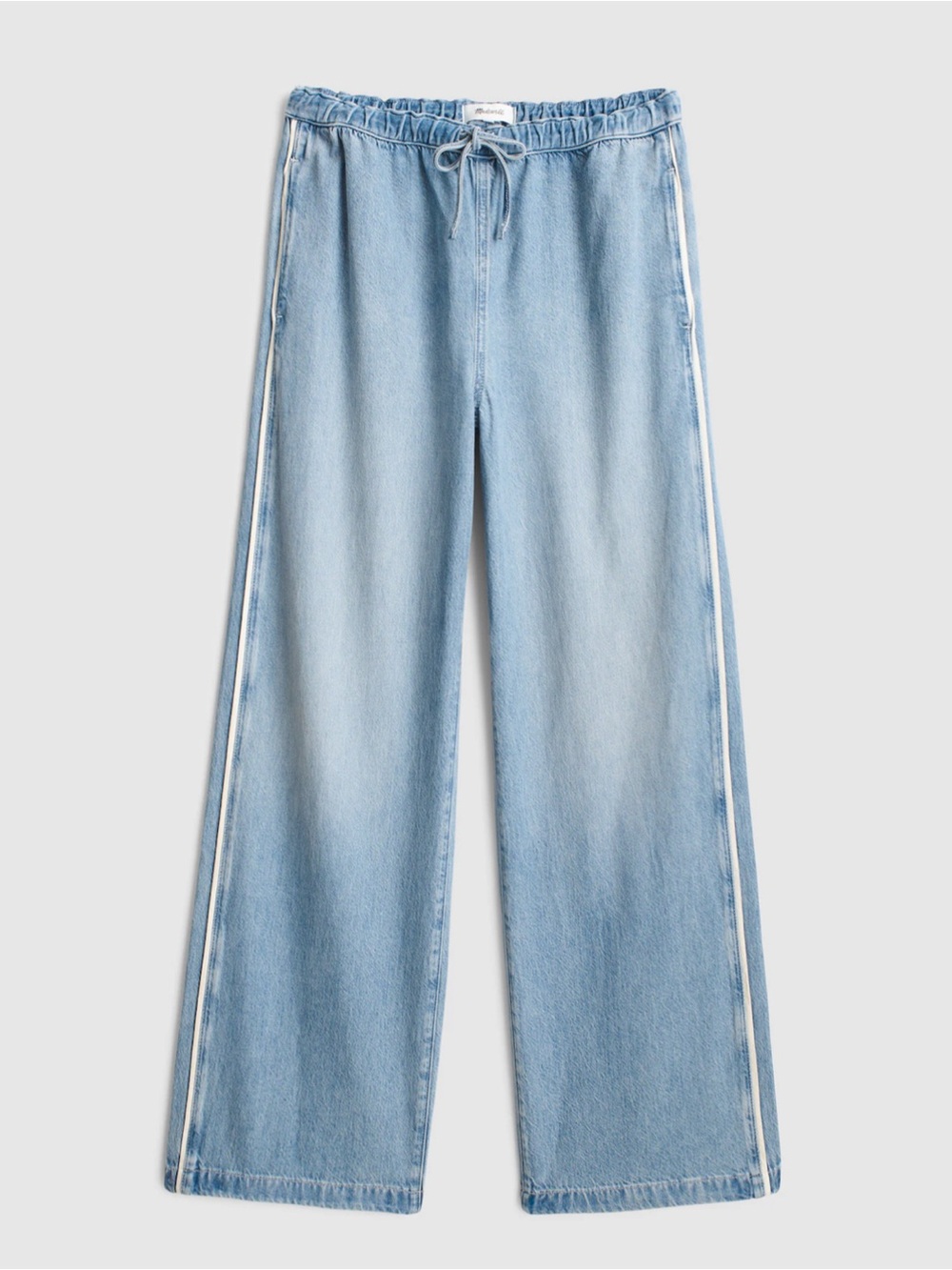 Madewell Pull-On Track Pants in Airy Denim Size XS NEW with Tag - Picture 6 of 7